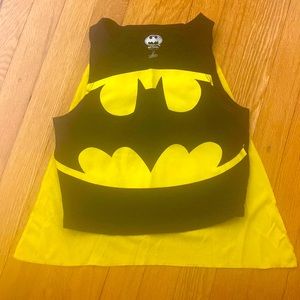 Batman Crop Top with Removable Cape - Size Small - Perfect for Halloween